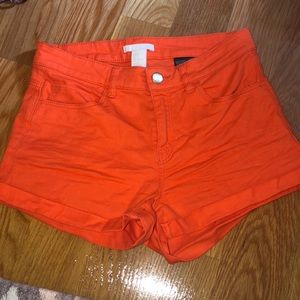 H&M Orange shorts size 2